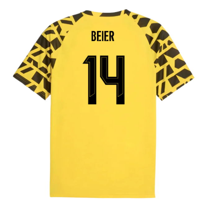 2025-2026 Borussia Dortmund Warm Up Jersey (Yellow) (Beier 14)