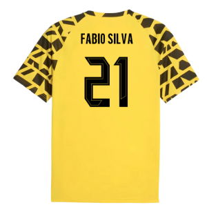 2025-2026 Borussia Dortmund Warm Up Jersey (Yellow) (Fabio Silva 21)