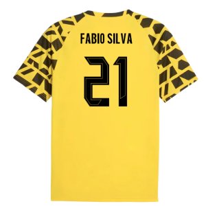 2025-2026 Borussia Dortmund Warm Up Jersey (Yellow) (Fabio Silva 21)