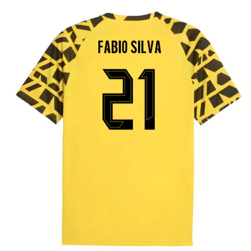2025-2026 Borussia Dortmund Warm Up Jersey (Yellow) (Fabio Silva 21)