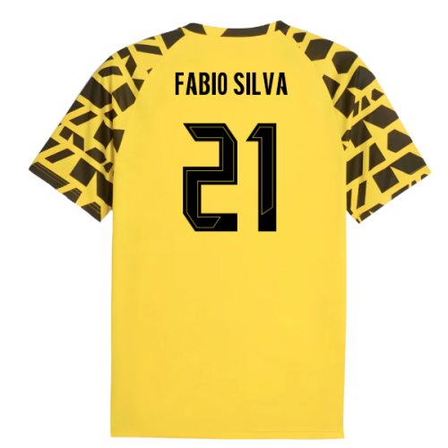 2025-2026 Borussia Dortmund Warm Up Jersey (Yellow) (Fabio Silva 21)
