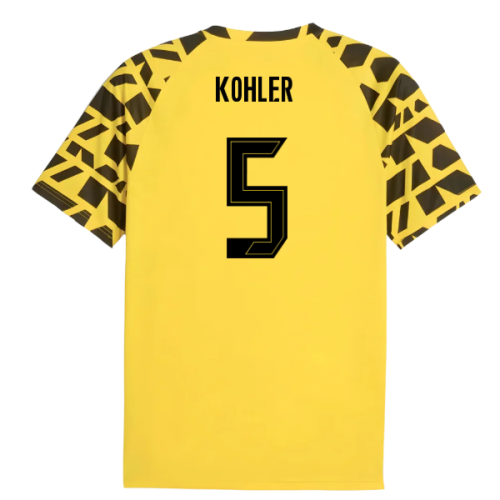 2025-2026 Borussia Dortmund Warm Up Jersey (Yellow) (Kohler 5)