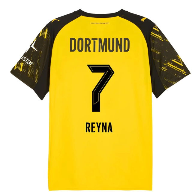 2025-2026 Borussia Dortmund Warm Up Jersey (Yellow) (Reyna 7)