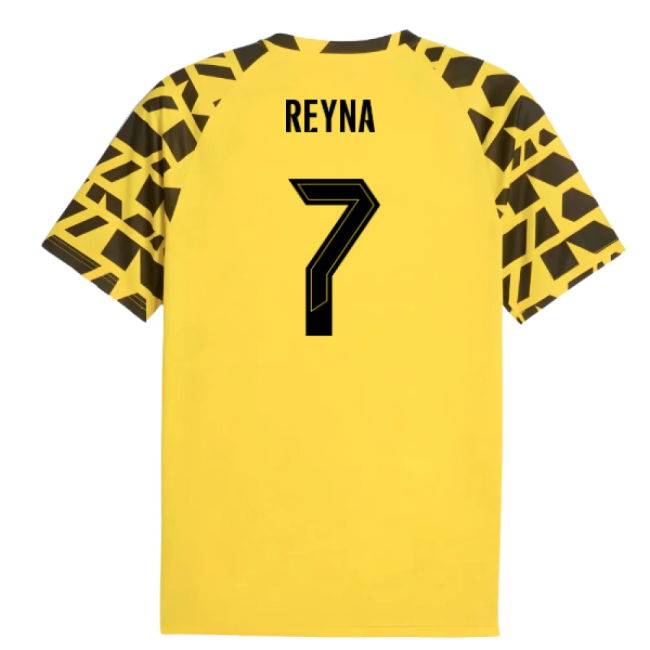 2025-2026 Borussia Dortmund Warm Up Jersey (Yellow) (Reyna 7)