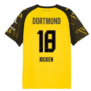 2025-2026 Borussia Dortmund Warm Up Jersey (Yellow) (Ricken 18)