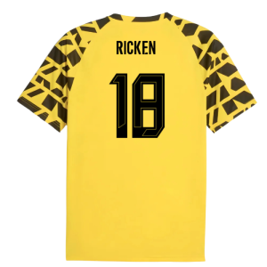 2025-2026 Borussia Dortmund Warm Up Jersey (Yellow) (Ricken 18)