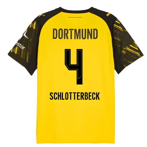 2025-2026 Borussia Dortmund Warm Up Jersey (Yellow) (Schlotterbeck 4)
