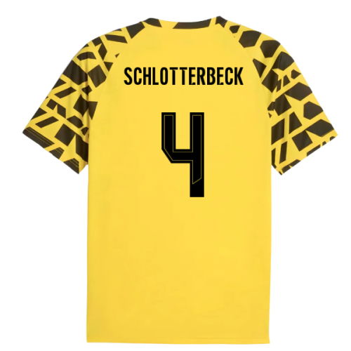 2025-2026 Borussia Dortmund Warm Up Jersey (Yellow) (Schlotterbeck 4)