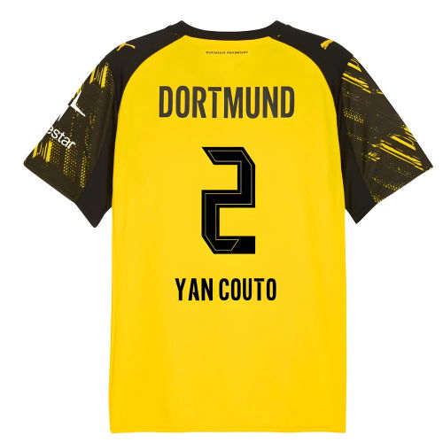 2025-2026 Borussia Dortmund Warm Up Jersey (Yellow) (Yan Couto 2)