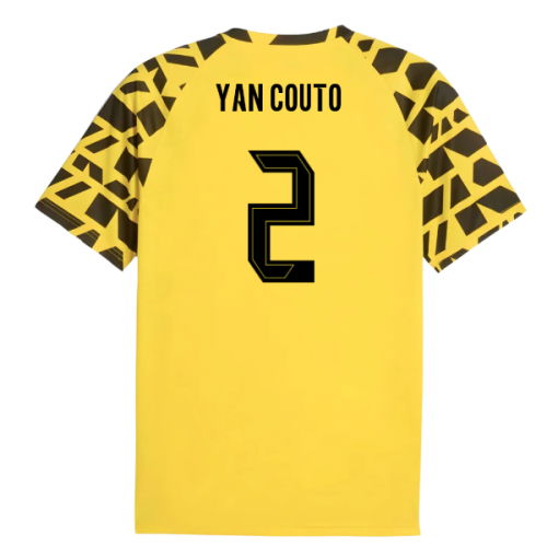 2025-2026 Borussia Dortmund Warm Up Jersey (Yellow) (Yan Couto 2)
