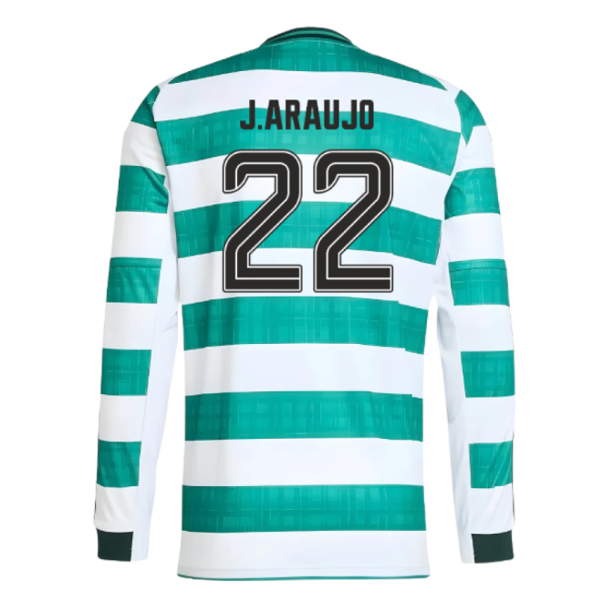 2025-2026 Celtic Long Sleeve Home Shirt (J.Araujo 22)