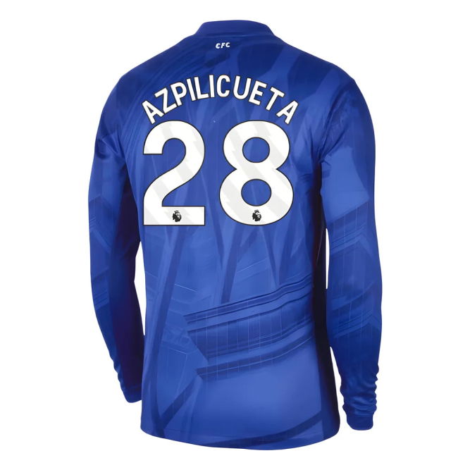 2025-2026 Chelsea Home Long Sleeve Shirt (Azpilicueta 28)
