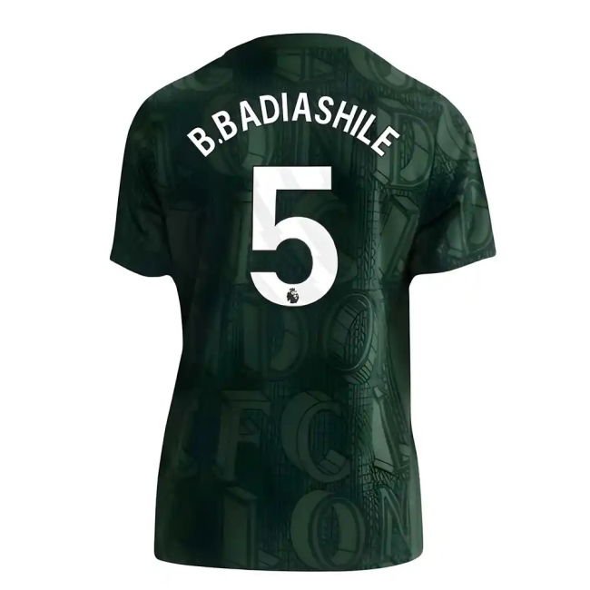 2025-2026 Chelsea Pre Match Shirt (Green) - Kids (B.Badiashile 5)