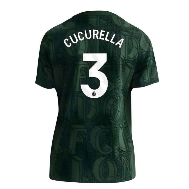 2025-2026 Chelsea Pre Match Shirt (Green) - Kids (Cucurella 3)