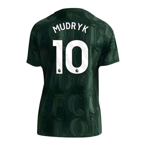2025-2026 Chelsea Pre Match Shirt (Green) - Kids (Mudryk 10)