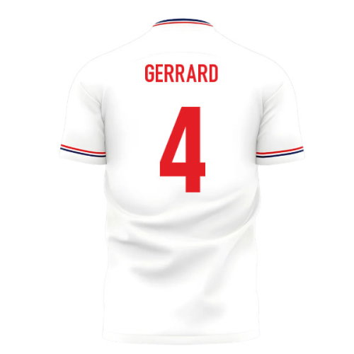 2025-2026 England Home Cross Concept Shirt (Libero) Adult Short Sleeve (Gerrard 4)