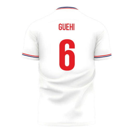 2025-2026 England Home Cross Concept Shirt (Libero) Adult Short Sleeve (Guehi 6)