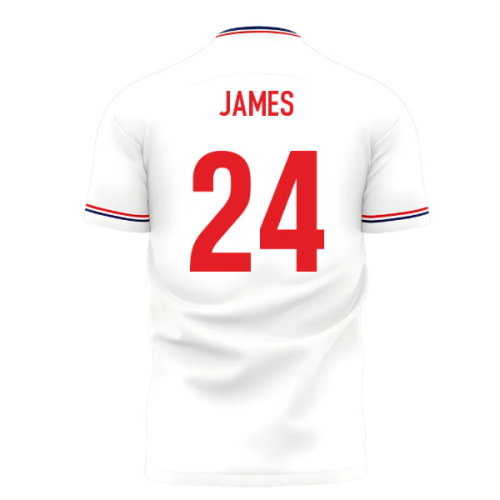 2025-2026 England Home Cross Concept Shirt (Libero) Adult Short Sleeve (James 24)