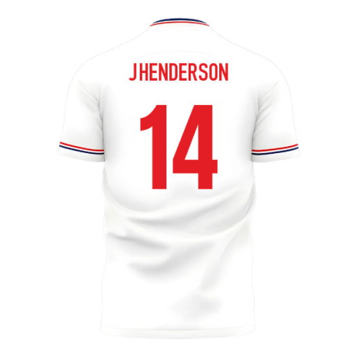 2025-2026 England Home Cross Concept Shirt (Libero) Adult Short Sleeve (J.Henderson 14)