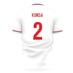 2025-2026 England Home Cross Concept Shirt (Libero) Adult Short Sleeve (Konsa 2)