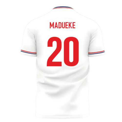 2025-2026 England Home Cross Concept Shirt (Libero) Adult Short Sleeve (Madueke 20)