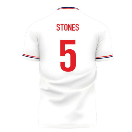 2025-2026 England Home Cross Concept Shirt (Libero) Adult Short Sleeve (Stones 5)