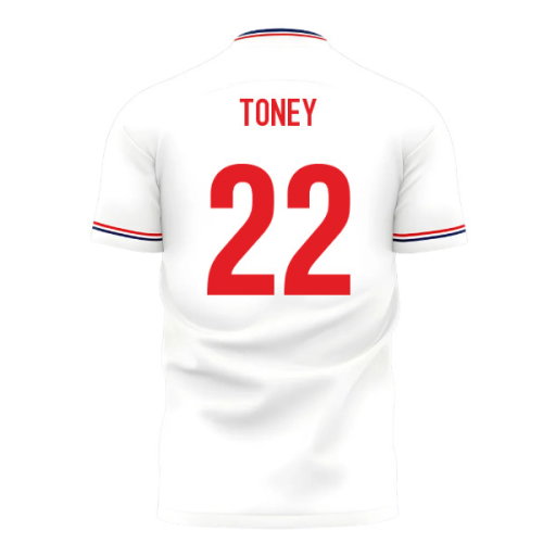 2025-2026 England Home Cross Concept Shirt (Libero) Adult Short Sleeve (Toney 22)