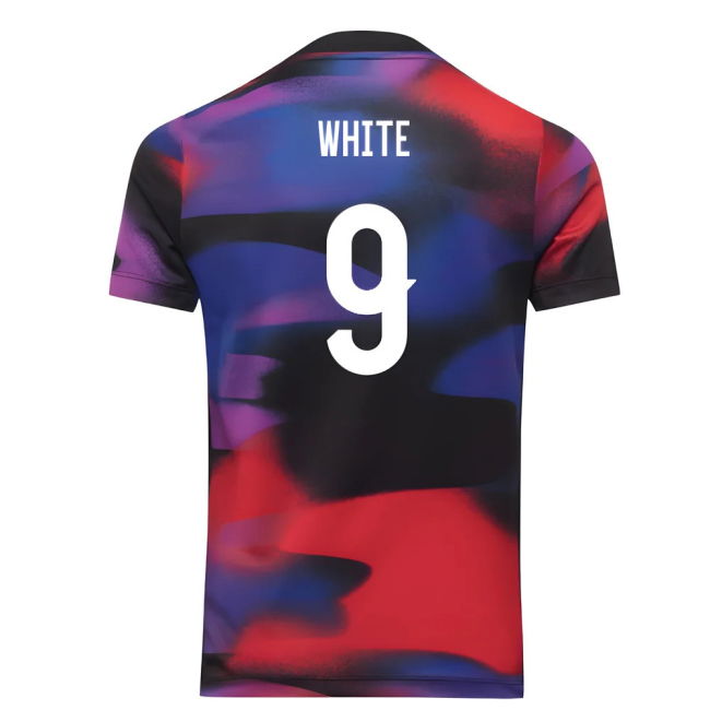 2025-2026 England WEC Academy Pro Pre Match Shirt (Kids) (WHITE 9)