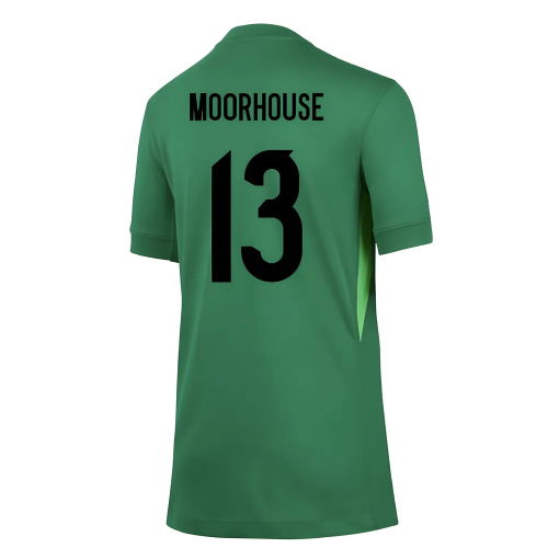 2025-2026 England WEC Goalkeeper Shirt (Green) - Kids (Moorhouse 13)  2025-2026 England WEC Goalkeeper Shirt (Green) - Kids (Moorhouse 13)