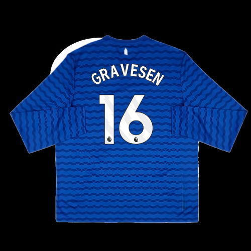 2025-2026 Everton Home Long Sleeve Shirt (Gravesen 16)