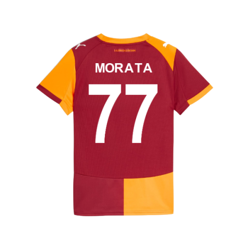 2025-2026 Galatasaray Home Shirt (Kids) (Morata 77)  2025-2026 Galatasaray Home Shirt (Kids) (Morata 77)