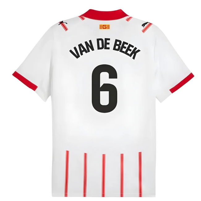 2025-2026 Girona Home Shirt (Van De Beek 6)