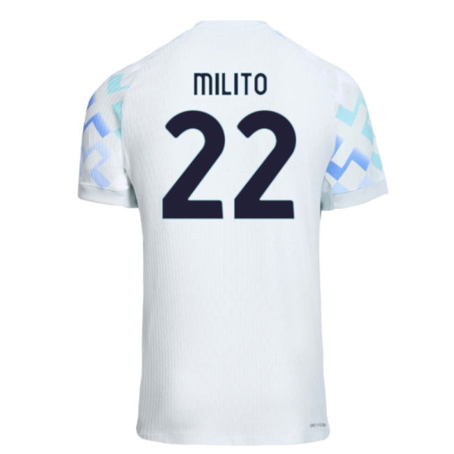2025-2026 Inter Milan Authentic Away Shirt (Milito 22)