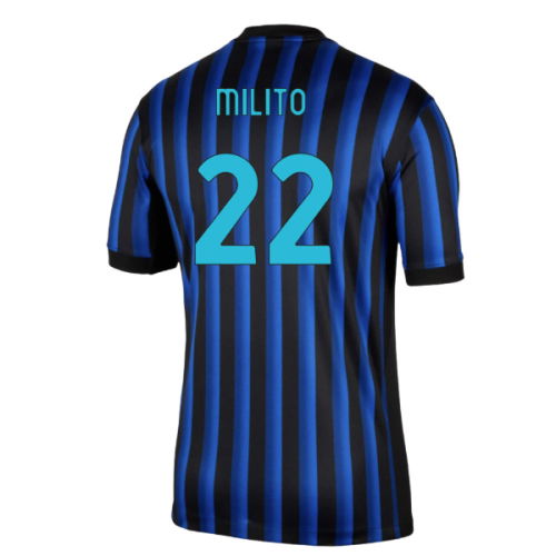 2025-2026 Inter Milan Home Shirt (Milito 22)  2025-2026 Inter Milan Home Shirt (Milito 22)