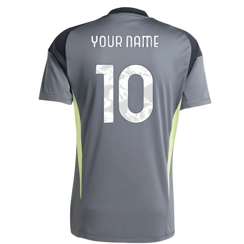 2025-2026 Juventus Home Goalkeeper Shirt (Grey) (Your Name)  2025-2026 Juventus Home Goalkeeper Shirt (Grey) (Your Name)