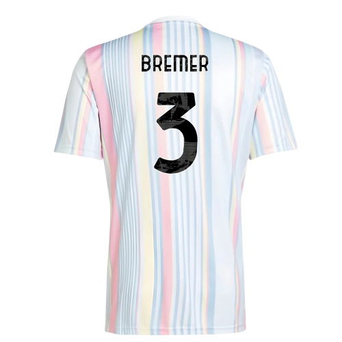 2025-2026 Juventus Pre-Match Shirt (White) (Bremer 3)