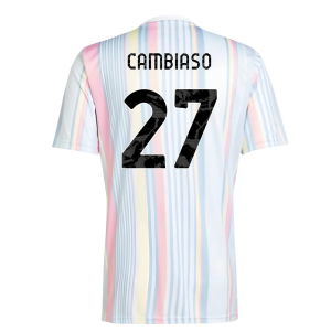 2025-2026 Juventus Pre-Match Shirt (White) (Cambiaso 27)