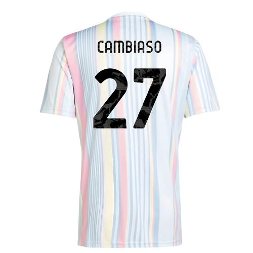 2025-2026 Juventus Pre-Match Shirt (White) (Cambiaso 27)