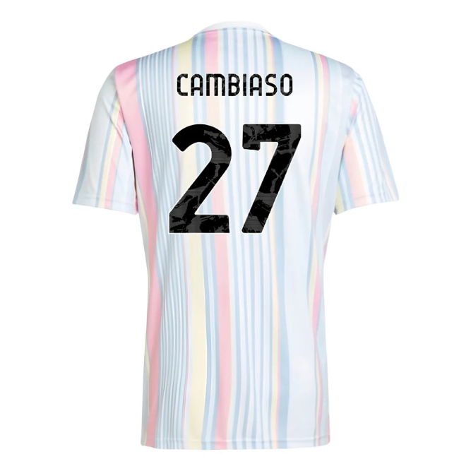 2025-2026 Juventus Pre-Match Shirt (White) (Cambiaso 27)