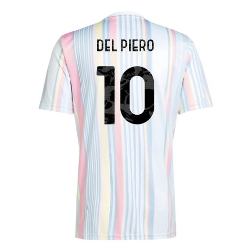 2025-2026 Juventus Pre-Match Shirt (White) (Del Piero 10)