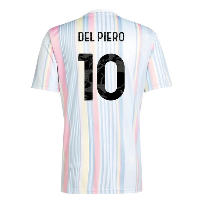 2025-2026 Juventus Pre-Match Shirt (White) (Del Piero 10)