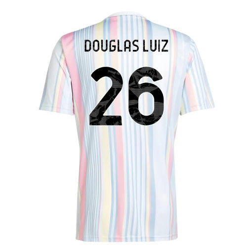2025-2026 Juventus Pre-Match Shirt (White) (Douglas Luiz 26)