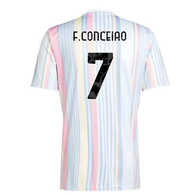 2025-2026 Juventus Pre-Match Shirt (White) (F.Conceiao 7)