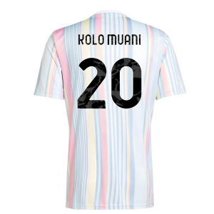 2025-2026 Juventus Pre-Match Shirt (White) (Kolo Muani 20)