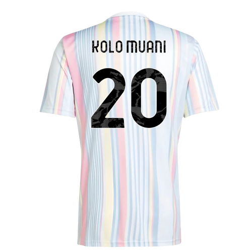 2025-2026 Juventus Pre-Match Shirt (White) (Kolo Muani 20)