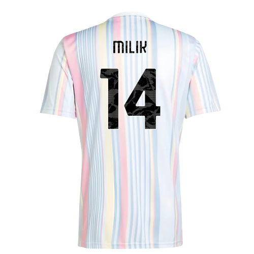2025-2026 Juventus Pre-Match Shirt (White) (Milik 14)