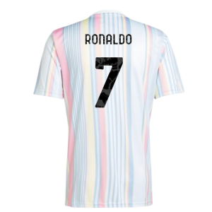 2025-2026 Juventus Pre-Match Shirt (White) (Ronaldo 7)