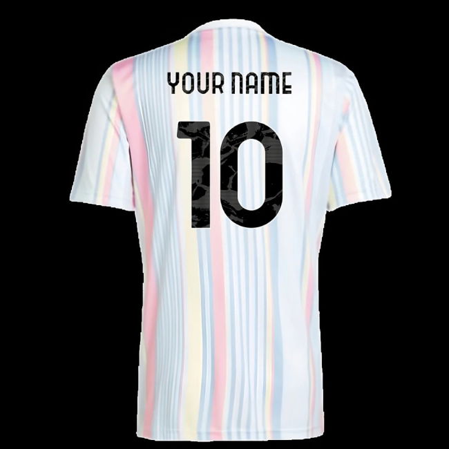 2025-2026 Juventus Pre-Match Shirt (White) (Your Name)