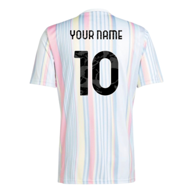 2025-2026 Juventus Pre-Match Shirt (White) (Your Name)