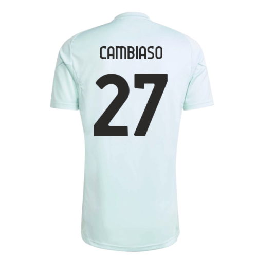 2025-2026 Juventus Training Jersey (Semi Flash Aqua) (Cambiaso 27)